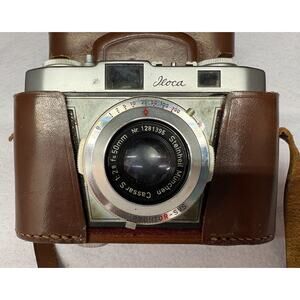 Iloca Rapid-B 35mm Camera S 50mm f/2.8 Lens & Leather Case Untested